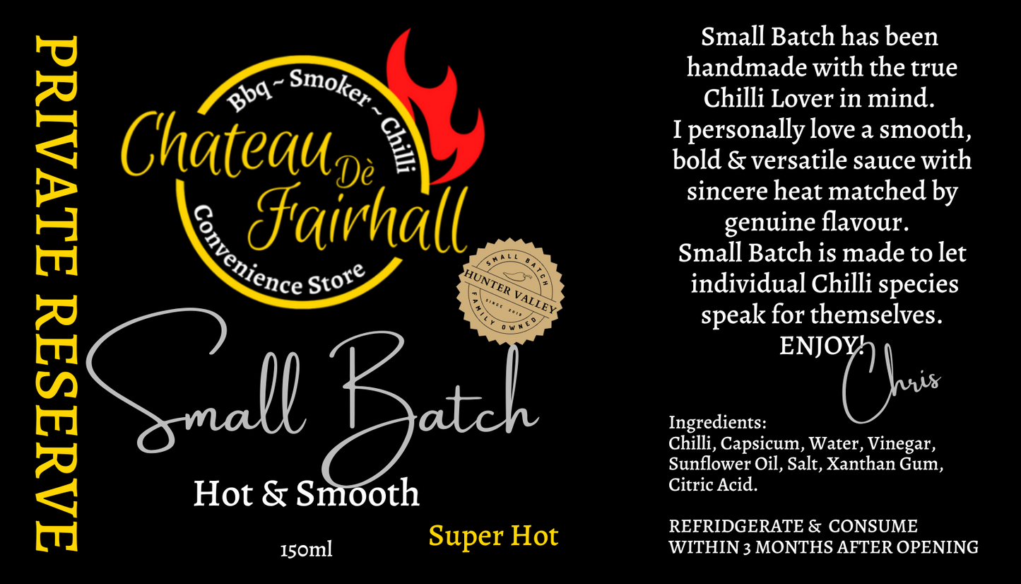 Chateau Private Reserve Small Batch Hot Sauce 150ml