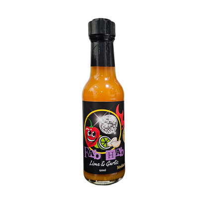 Fab Hab Lime and Garlic Hot Sauce 150ml